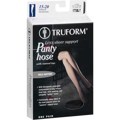 Truform Lites Black Pantyhose, Tall, 1ct