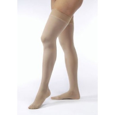 Jobst Women's Opaque 15-20 mmHg Open Toe Thigh High Support Stocking Size: Small, Color: Natural