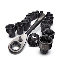 Craftsman 19pc Universal Max Axess Socket and Ratchet Set, 3/8 Drive