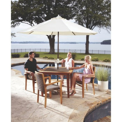 Panama Jack Leeward Island 5-Piece Teak/Wicker Patio Dining Furniture