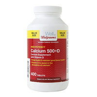 Walgreens Calcium 500+D Tablets Value Size