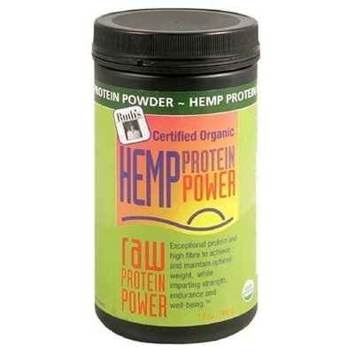 Ruths Hemp Foods Ruth's Organic Hemp Raw Protein Power, 16-Ounce Cainsters (Pack of 2)
