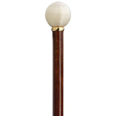 King Of Canes Ball Knob Cane High Gloss Scorched Cherry Shaft, Ivory Handle -Affordable Gift! Item #DHAR-9152400