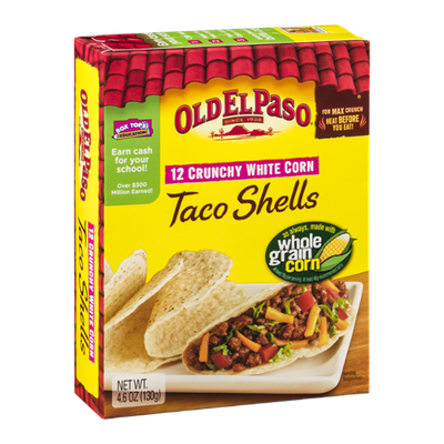 Old El Paso Taco Shells Crunchy White Corn