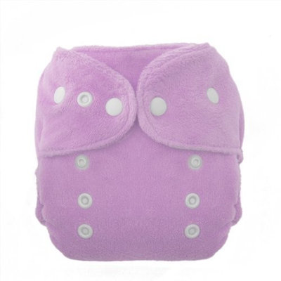 Thirsties Duo Fab Fitted Snap Cloth Diapers, Orchid, Size Two (18-40 lbs)