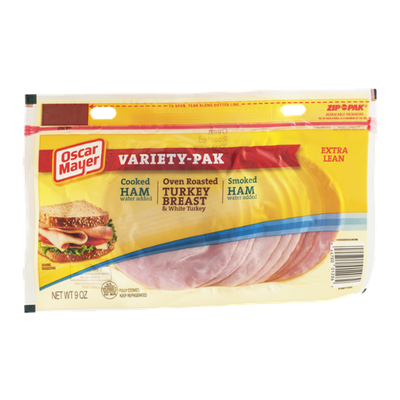 Oscar Mayer Extra Lean Variety-Pak Cooked Ham, Oven Roasted Turkey Breast and Smoked Ham