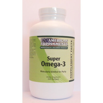 Super Omega-3 No Chinese Ingredients American Supplements 240 Softgel