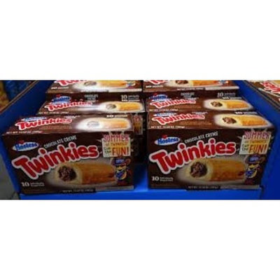 Hostess Chocolate Creme Twinkies - Limited Edition - 10 Cakes/Box (Pack of 4)