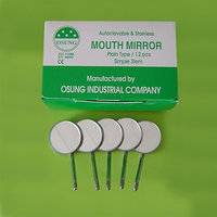 Osung DMSS5 Dental Mouth Mirror #5, Simple Stem (Pack of 12)
