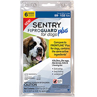 Sergeant's Fiproguard Plus Dog, 6 Pack 89-132 Lb Blue