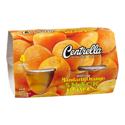 Centrella Snack Bowls Mandarin Orange - 4 CT