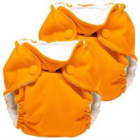 Gresco Lil Joey 2 Pack All in One Cloth Newborn Diaper, Pumpkin 4-12lbs.
