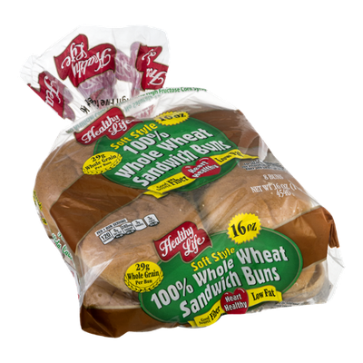 Healthy Life Soft Style Sandwich Buns Whole Wheat - 8 PK