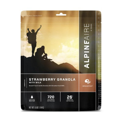 AlpineAire Foods Strawberry Granola with Milk Two Servings