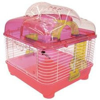 YML H1010PK 10 in. Clear Plastic Hamster-Mice Cage in Pink