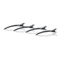 Bombshell 4 Rubberized Duckbill Clips Model No. 5186BK
