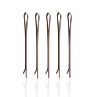 Bombshell 6 Rubberized Flat Hair Pins Model No. 5181BR - Brown
