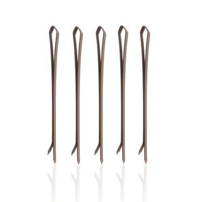Bombshell 6 Rubberized Flat Hair Pins Model No. 5181BR - Brown