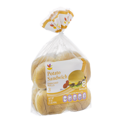 Ahold Potato Sandwich Enriched Rolls - 8 CT