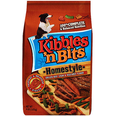 Kibbles 'N Bits Beef & Vegetable Dry Dog Food, 4 lb