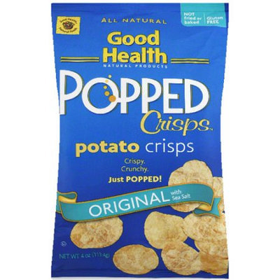 Good Health Natural Products Popped Crisps Original with Sea Salt Potato Crisps, 4 oz, (Pack of 12)