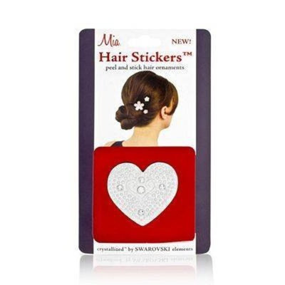 Mia Hair Stickers - Large Model No. 04802 - Silver Heart