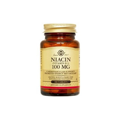 Solgar - Niacin Vitamin B3 100 mg. - 100 Tablets