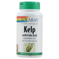 Solaray Kelp with Folic Acid - 100 Vegetarian Capsules