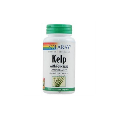 Solaray Kelp with Folic Acid - 100 Vegetarian Capsules