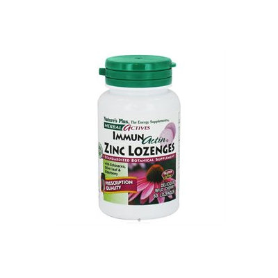 Nature's Plus - Herbal Actives ImmunActin Zinc Lozenges - 60 Lozenges