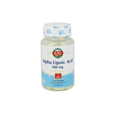 Kal - Alpha Lipoic Acid Time Release 300 mg. - 30 Tablets
