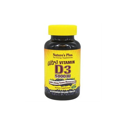 Nature's Plus Ultra Vitamin D3 with Trans-Resveratrol - 90 Tablets