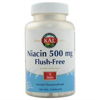 Kal Niacin Flush-Free - 500 mg - 120 Vegetarian Capsules