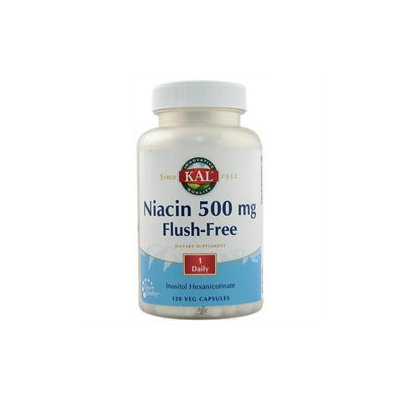 Kal Niacin Flush-Free - 500 mg - 120 Vegetarian Capsules