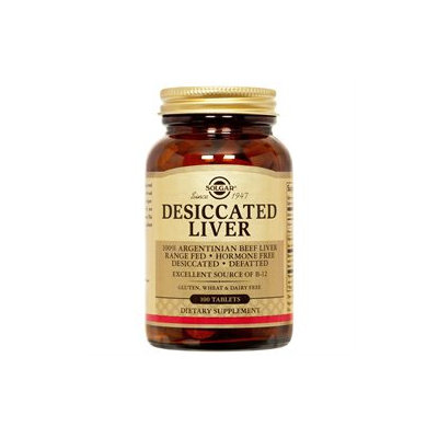 Solgar - Desiccated Liver - 100 Tablets