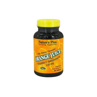 Nature's Plus - Orange Juice Chewable Vitamin C 250 mg. - 90 Chewable Tablets