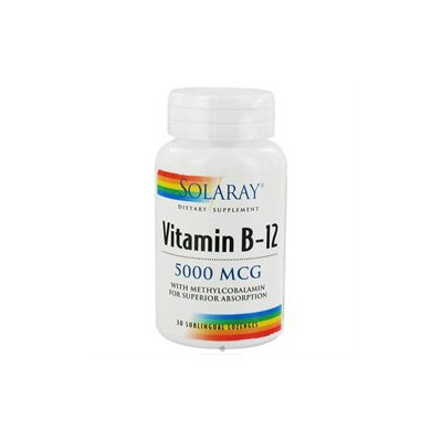 Solaray - Vitamin B-12 5000 mcg. - 30 Lozenges