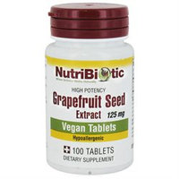 NutriBiotic, GSE Grapefruit Seed Extract 125 mg 100 tablets
