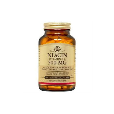 Solgar - Niacin Vitamin B3 500 mg. - 100 Vegetarian Capsules
