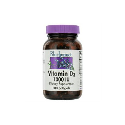 Bluebonnet Nutrition - Vitamin D3 1000 IU - 100 Softgels