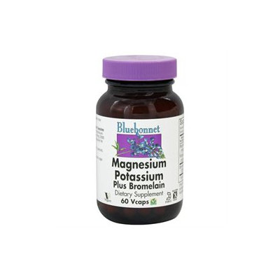 Bluebonnet Nutrition - Magnesium Potassium Plus Bromelain - 60 Vegetarian Capsules