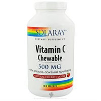 Solaray Vitamin C Chewable Natural Cherry - 500 mg - 100 Wafers