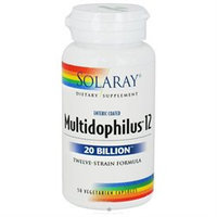 Solaray Multidophilus Freeze Dried - 10 billion microorganisms - 50 Vegetarian Capsules