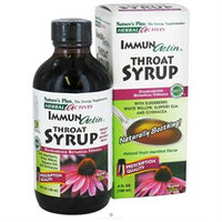 Nature's Plus - Herbal Actives Immunactin Throat Syrup Natural Fruit/Menthol - 4 oz.