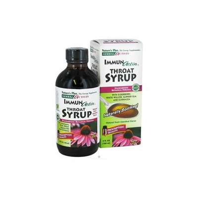 Nature's Plus - Herbal Actives Immunactin Throat Syrup Natural Fruit/Menthol - 4 oz.