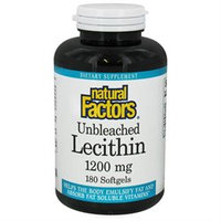Natural Factors Unbleached Lecithin - 1200 mg - 180 Softgels