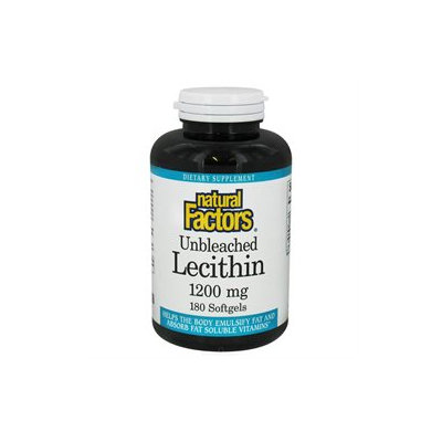 Natural Factors Unbleached Lecithin - 1200 mg - 180 Softgels