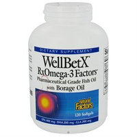 WellBetX RxOmega-3 Factors with Borage Oil 120 Softgels, Natural Factors