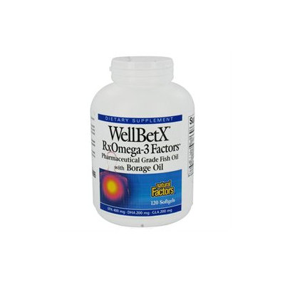 WellBetX RxOmega-3 Factors with Borage Oil 120 Softgels, Natural Factors