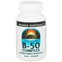 Source Naturals B-50 Complex - 50 mg - 100 Tablets